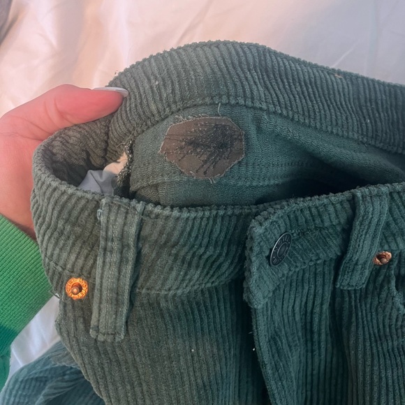 Motel Rocks x Olivia Neill Bootleg Jeans in Cord Green - Picture 9 of 16